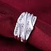 NYKKOLA Jewelry 925 Silver Beautiful Austrian Crystal Band Ring(O)