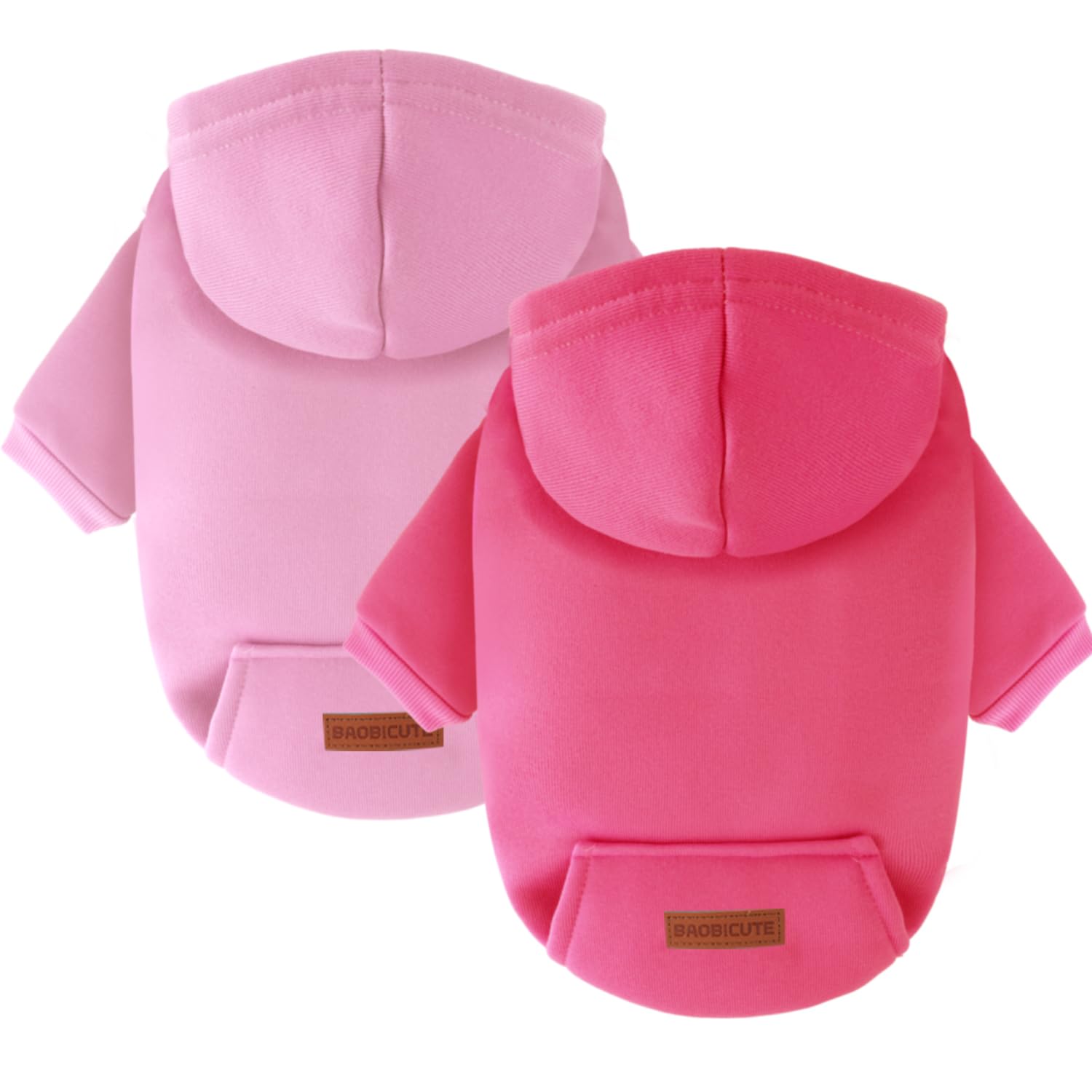 Photo 1 of 2 Pack Dog Hoodie Warm Hood Dog Sweater Cold Weather Small Dogs Sweatshirt Comfort Pet Clothes for Small Medium Dogs with Pockets Cats Chihuahua Clothes for Male Female Girl Boy Sporty Daily Wear