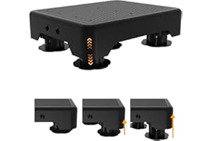 TENGYI Adjustable Step Stool for Adults, Toddler Step Stools, 600 LBS Capacity Non-Slip Safety Step Platform for Elderly, Portable Stair Assist for Cars, Bedside, Kitchen, and Shower, Black