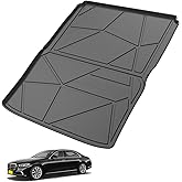 Elsetyler Custom Fit for Cargo Liner Mercedes-Benz S-Class 2021–2025 - Black TPE All Weather Heavy Duty Waterproof Rear Cargo Tray Trunk Floor Mat Protector