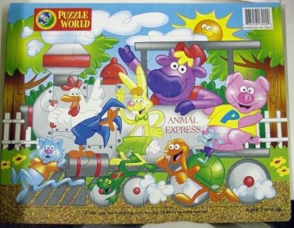 animal puzzle train