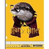 Funny Otter - Harry Otter Notebook: Otter Lover Journal or Notebook | College Ruled