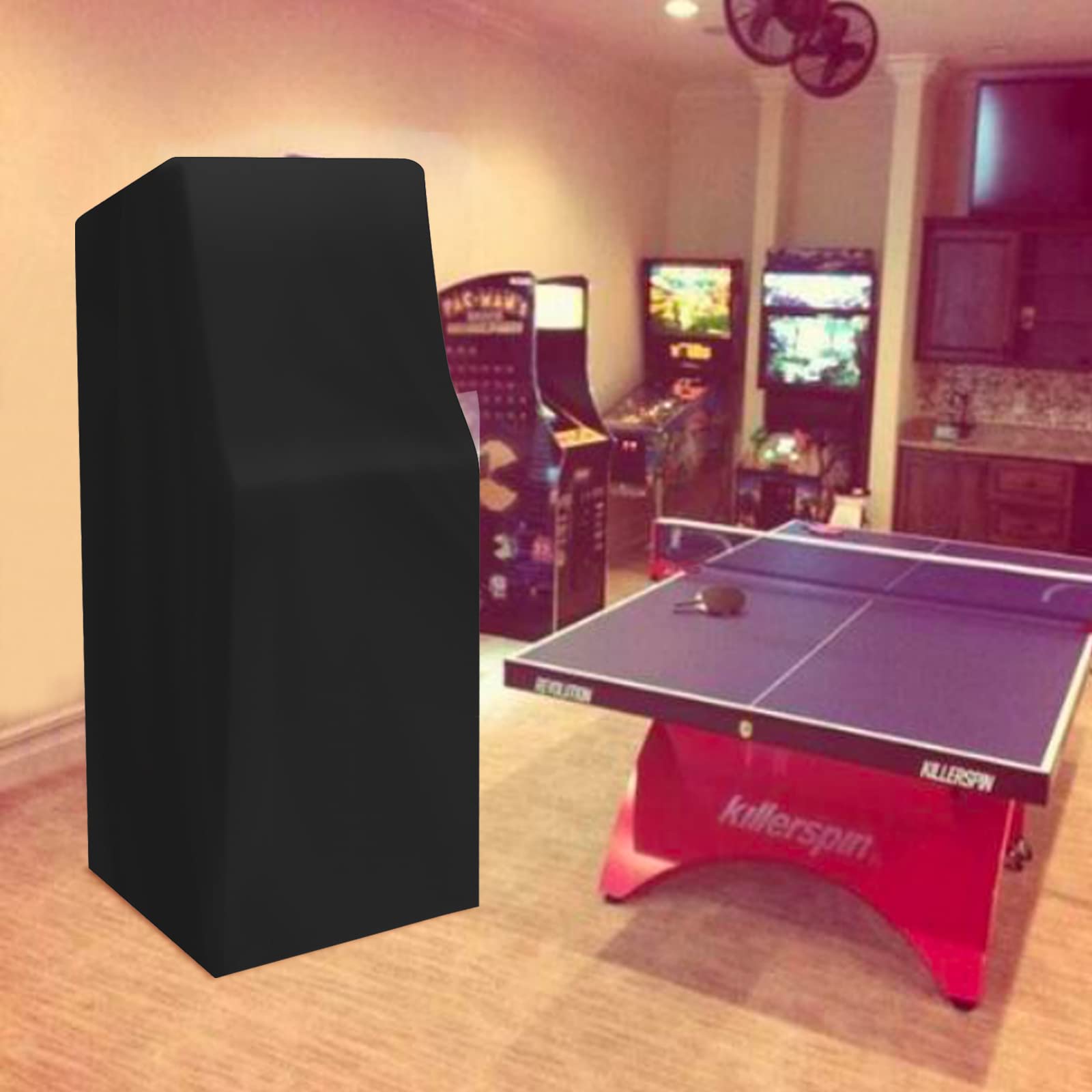 Game Machine Cover Waterproof & Dust-Proof Retro Home Arcade Machine Cover Electronic Game Cover Black