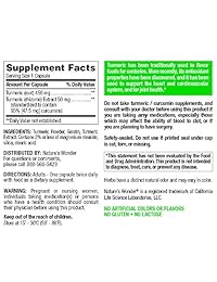 Suplemento de cúrcuma de la maravilla de la naturaleza 500 mg, AMZ650508, 1