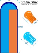 Sloosh 22.5ft Double Lawn Water Slide with Sprinklers and 2 Boards view 6