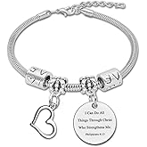 DlaeKua Inspirational Scripture Bible Verse Bracelet for Women Men Philippians 4:13 Christian Religious Gifts Christmas Gift Motivation Gifts Prayer Christian Gifts jewelry faith Bracelet Gift