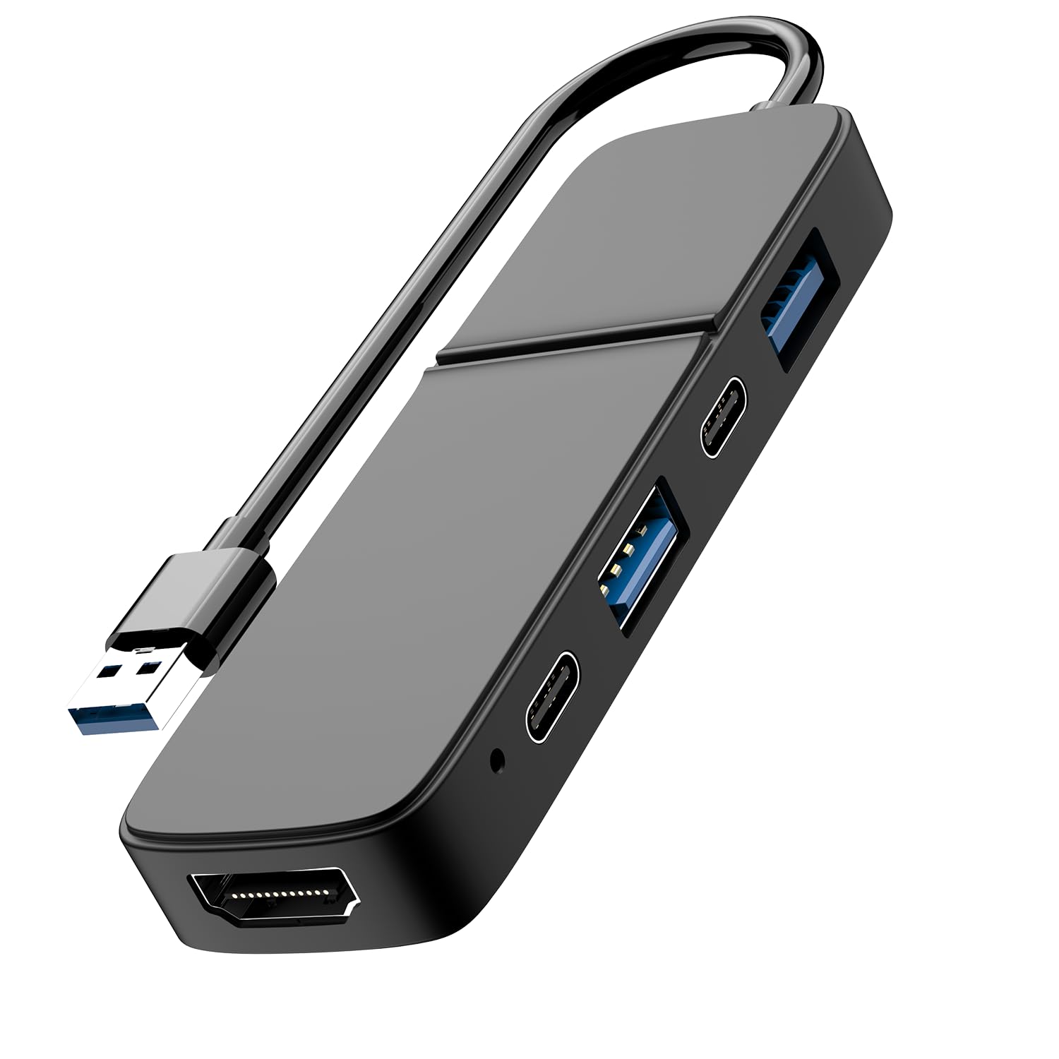 Photo 1 of USB to HDMI Adapter, Eanetf Dual USB C USB A 3.0 Hub: 5 Ports with 2* USB-C and 2* USB-A and 1* HDMI Extend for TV,DVD Player,Projector,Monitor,Laptop,PS4,Flash Drive, HDD,Xbox, Printer etc - 5 in 1