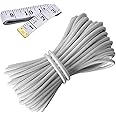 HEMYLU Elastic Cord 1/8 Inch (3MM) x 17FT, White Elastic String Bungee Shock Cord with Nylon Sleeve and Heavy Strength for Crafting DIY Sewing