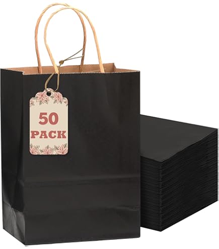 Hygloss 50 Sacchetti Di Carta Verde Lime Con Soffietto – 15x9x28 Cm – Borse Regalo Fai Da Te Per Artigianato, Premi E Confezioni