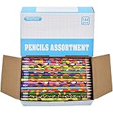 Rarlan Fun Pencils for Kids, #2 HB, Pre-Sharpened, 144 Count Bulk Pack | Classroom Pencils with Erasers for School and Teacher Supplies, Writing, Drawing and Sketching