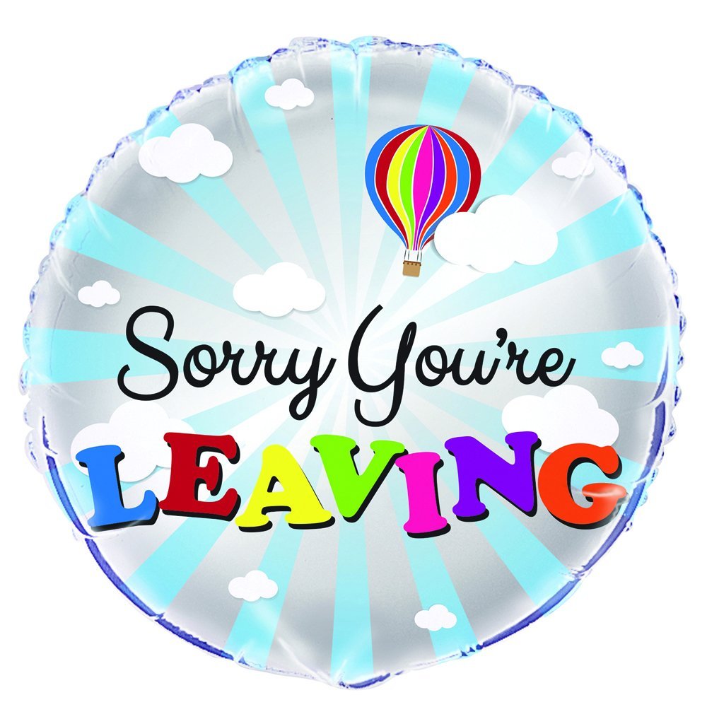 Unique Party 56661 - 18" Foil Sorry You're Leaving Balloon โ image 1
