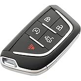 Horande Replacement Key Fob Cover Case fit for 2021 2022 2023 Cadillac Escalade ESV CT5 CT6 XTS XT4 XT5 ATS Corvette C8 Smart Keyless Entry Key Fob 5 Button