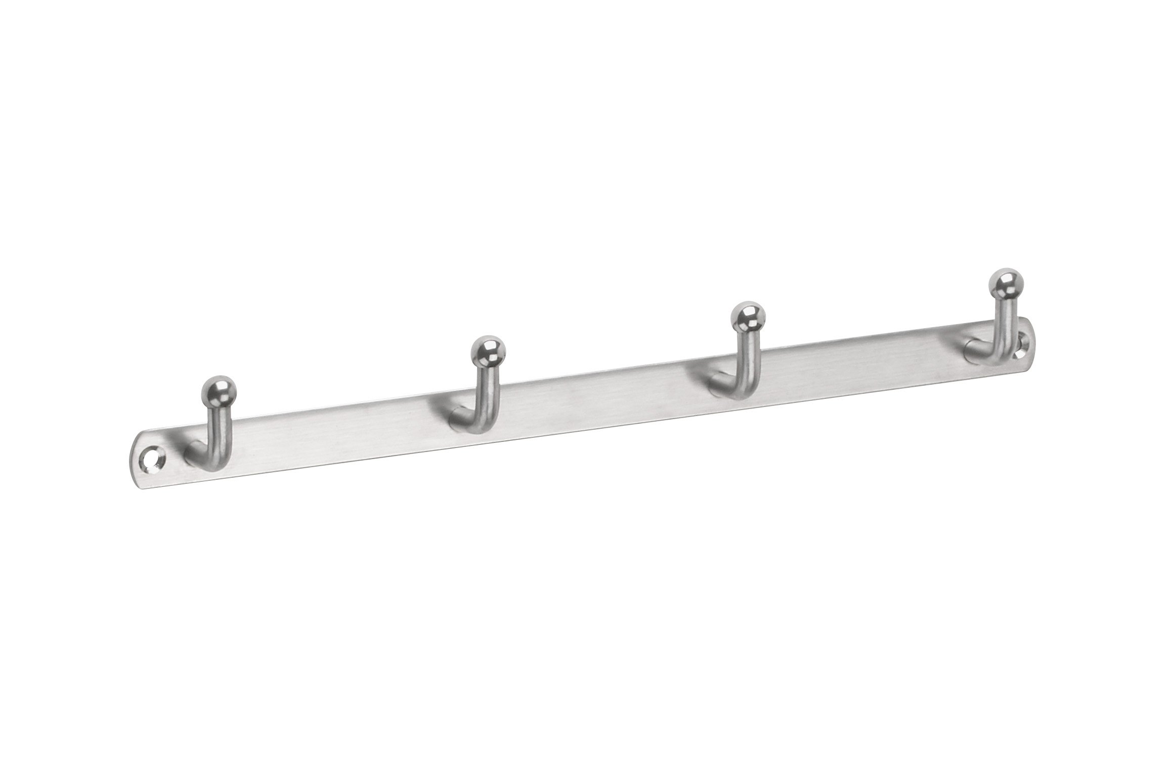 Meister 262171 Hand Towel Rail with 4 Hooks, Stainless Steel