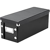 Snap-N-Store CD Storage Box - Pack of 1 - Durable 5.1 x 5.1 x 13.2 Inch Disc Holder with Lid to Store up to 165 Discs - Black