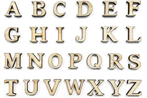 BEZANU Alphabet Letters, 78 PCS Wood Alphabet Letters for Wedding Frame and Wall Art Board Accessory (17mm/0.66in)