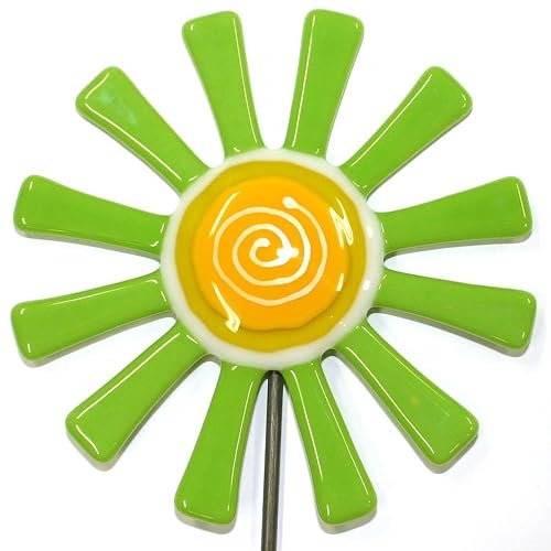 Amazon Com Glassworks Northwest Lime Green Daisy Flower Stake