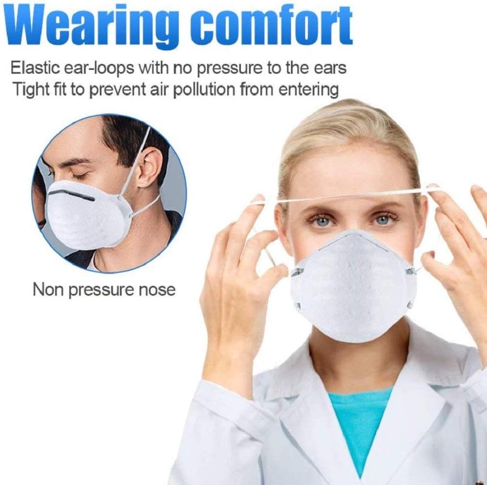 4 Pack N95 Mask-Particulate Respirator Mask, Anti-Virus and PM2.5, Face Pollution Mouth Mask, Flow Valve Smoke Anti-Infection Safety Mask