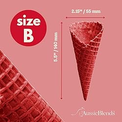 AussieBlends Waffle Ice Cream Cones Bulk For Soft
