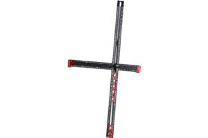 KUIDAMOS Adjustable T Square Drilling Ruler with Bubble Levels 90cm Aluminum Alloy Measuring Ruler for Versatile Use