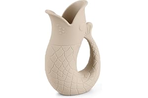 MINTLYFE Baby Bath Rinse Cup, Silicone Shampoo Washing Rinse Cup for Kids, Bath Rinse Cup with Handle (Sand)