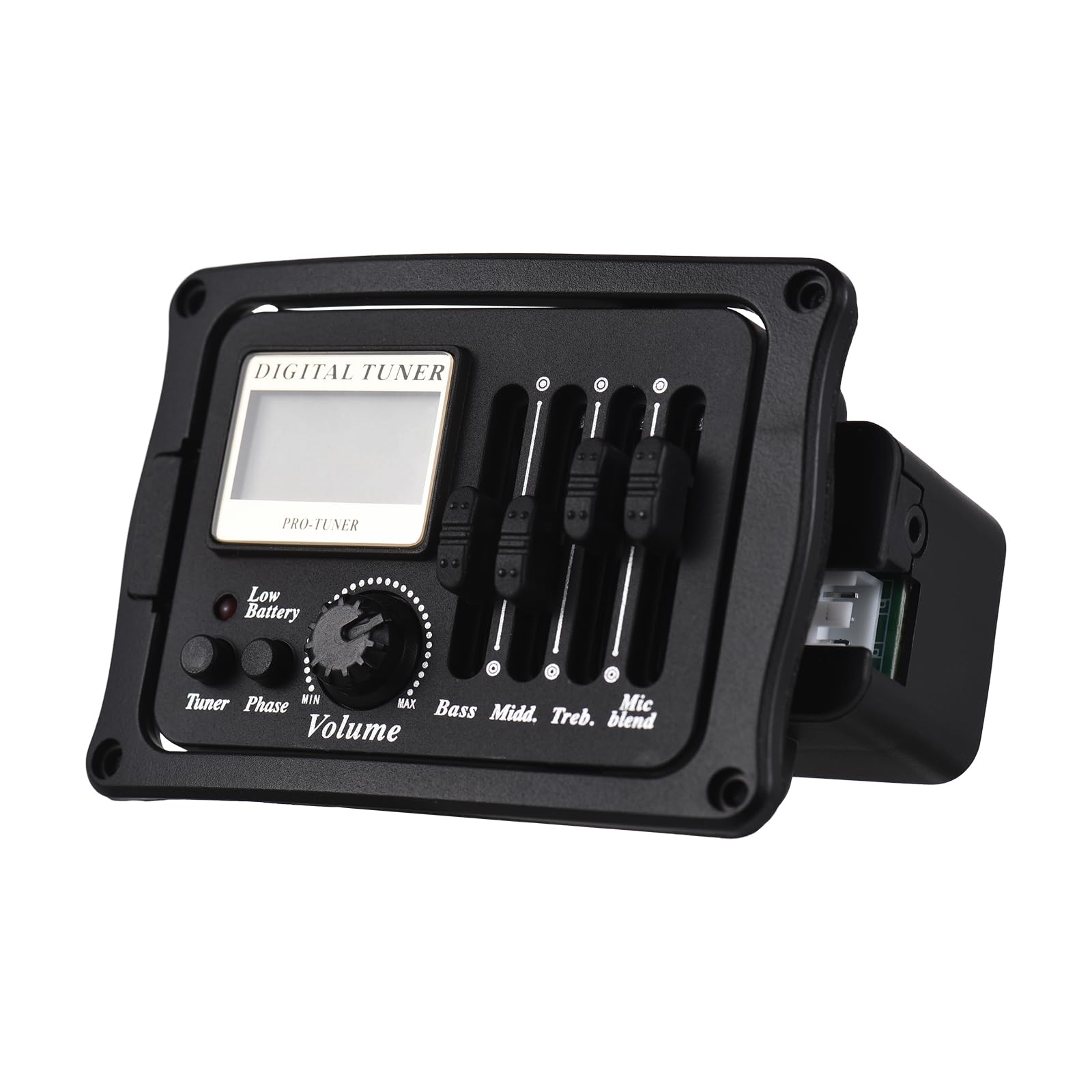 Btuty Acoustic Guitar Pickup Folk Classical EQ Plate Pickup Multi-color LCD Color Screen Built-in Microphone with Calibration for Wooden Guitar Instrument Accessories