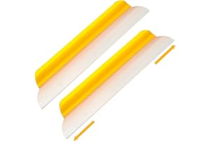 Lanties 2 Pack 14 inch Car Drying Squeegee Longer Silicone Automotive Water Wiper Flexible Auto T-Bar Rubber Water Blade for Car Windshield Glass Window Bathroom Shower Squeegees Wash Tool