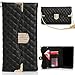 iPhone 6 Plus Case,iPhone 6 Plus Wallet Case,CASELAND Handbag Wallet Flip PU Leather Case Crystal Button Case for iPhone 6/6s Plus [5.5 Inch] Black,with Chain and Sling