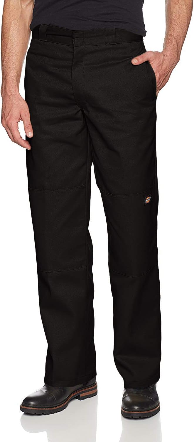 Dickies Men's BigTall Loose Fit Double Knee Work Pant, Black, 56X30