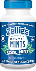 Zellie's | 100% Xylitol Cool Mint Breath Mints | No Aspartame, Gluten Free, Vegan & Kosher (250 Count - Pack of 1)
