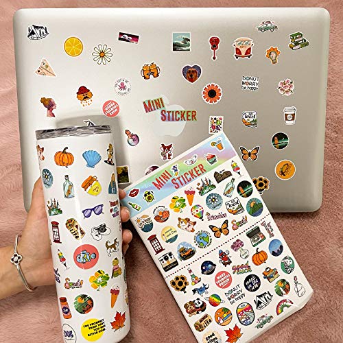 200pcs Mini Stickers, Stickers Pack for Phone, Cute Trendy Vinyl Stickers for Laptop, Cup, Cool Aesthetic Waterproof Sticers for Kids, Students, Adults