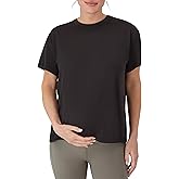 Hanes Womens Maternity T-Shirt, Stretch & Recover Short Sleeve Pregnancy Top, Moisture-Wicking Maternity Tee