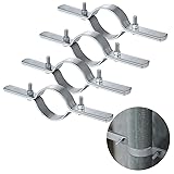 MorningRo 4 Pcs 3 Inch Pipe Riser Clamps Vertical