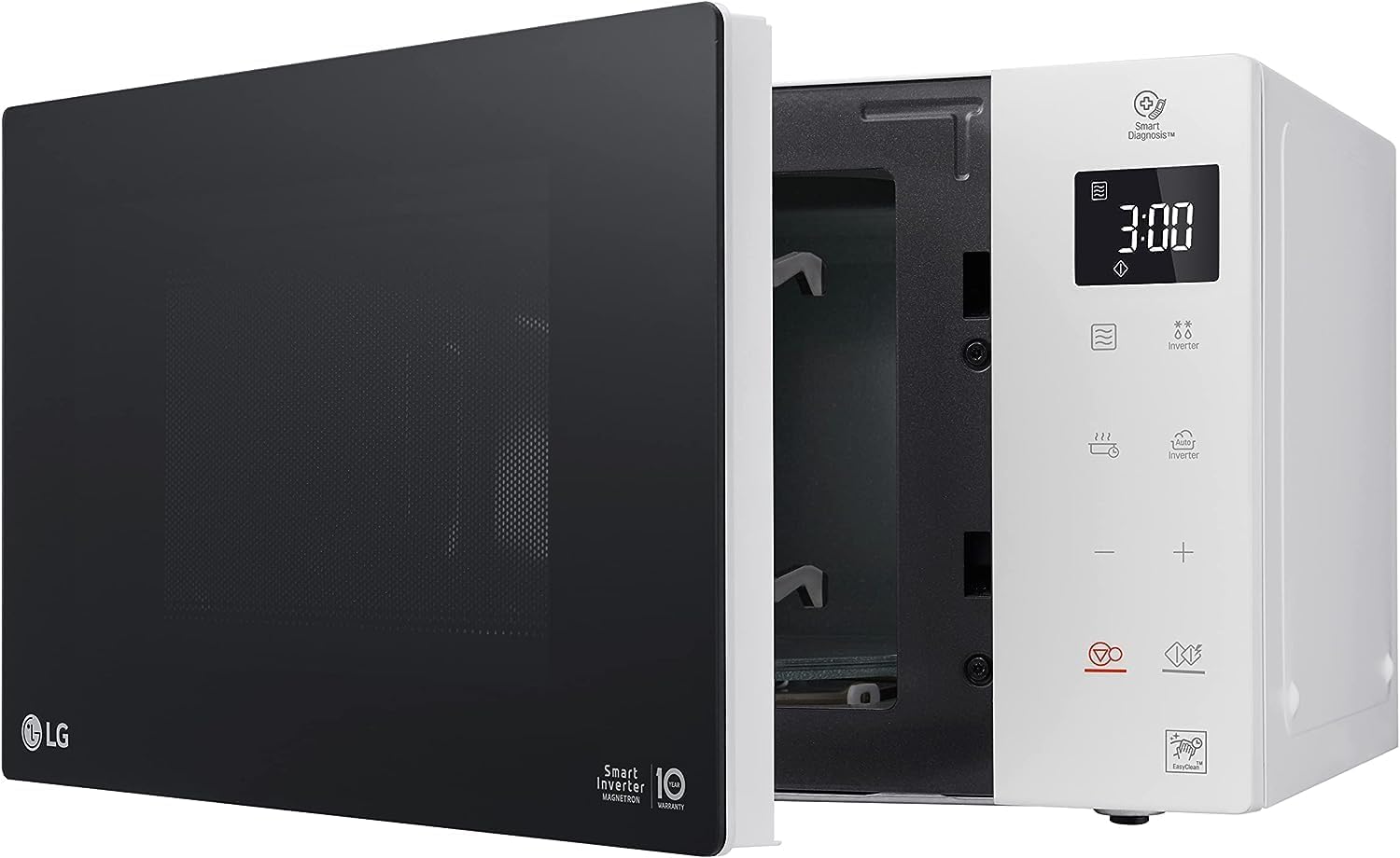 LG MS23NECBW Solo-Mikrowelle (23 L, 1000 W) mit 28 Automatikprogrammen (LED-Display, Smart Inverter Technologie, pflegeleicht), Weiß 6