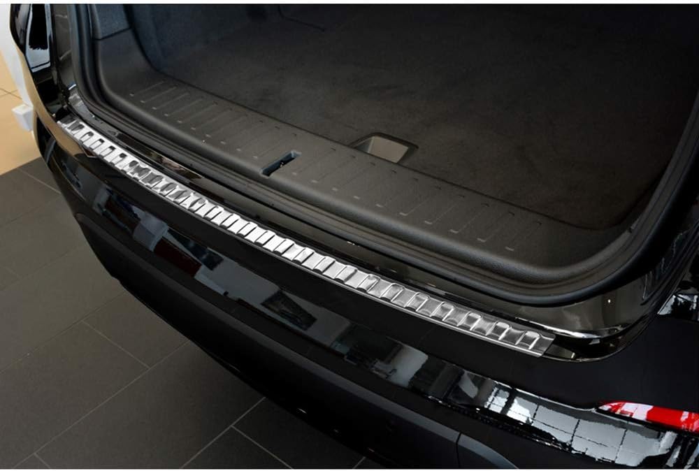 Avisa Stainless Steel Rear bumper protector compatible with Ford Ecosport II Facelift 2017- incl. ST-Line 'Ribs'