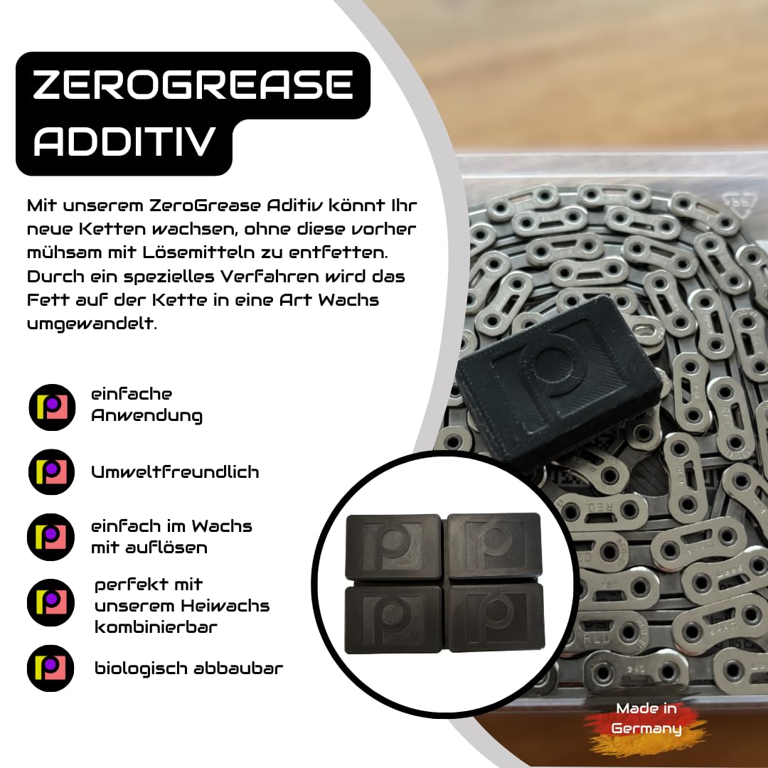 Perfect Drive Chain Wax - ZeroGrase Additiv - Fahrrad Kettenwachs Heißwachs Additiv - Entfettung - Degeasing - Entfettet neue Ketten im Wachsbad - Entfettungs Zusatz Heißwachs 5