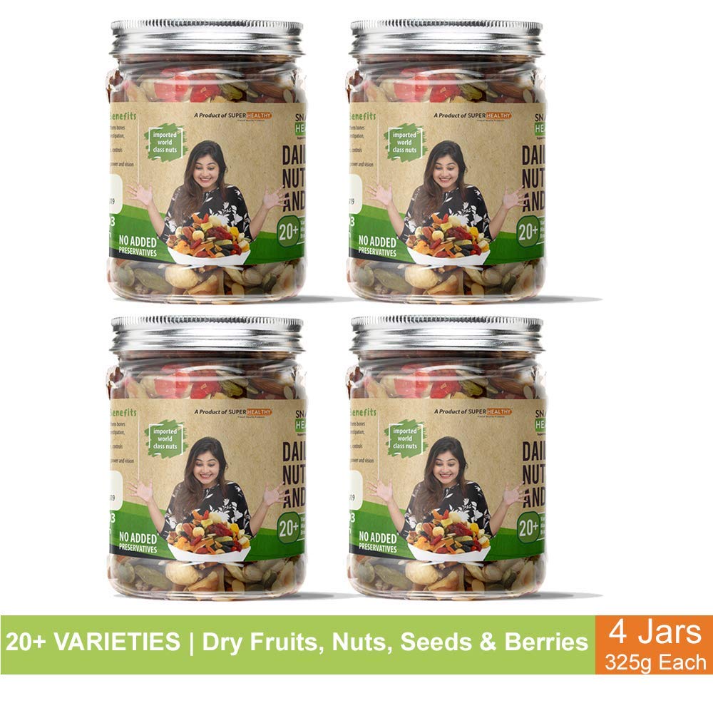 Super Healthy Roasted Mixed Nuts Seeds and Berries Organic Mix