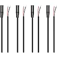 RIIEYOCA Replacement 3.5mm Female Jack to Bare Wire Open End 1/8" TS 2 Pole Stereo Audio Cable for Audio Equipment Installed or Earphone Microphone Cable Repair,1M(4 Pack)