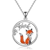 YAFEINI Red Panda Raccoon Gifts Sterling Silver Red Panda Raccoon Pendant Necklace Cute Animal Jewelry for Women Girls Christmas Gifts