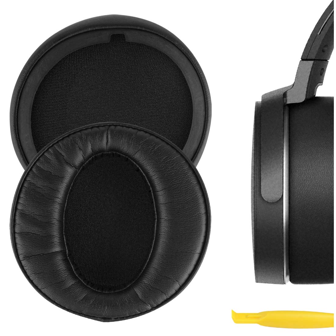 Geekria Replacement Ear Pads for Sony MDR-XB950, XB950BT, XB950B1, XB950N1 Headphones Ear Cushions, Repair Parts (Black)