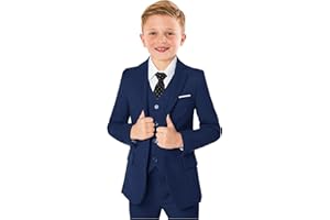 KEYWANTS Boys’ Formal Suit 5 Piece Set, Toddler Tuxedos for Wedding, Suits for Teens Boy Dress School Clothes