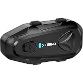 YTerrix Q4 Motorcycle Bluetooth Headset with DSP Noise Canceling for Helmet | 2-Way Intercom Communication System, Dual Qualcomm Chip, Hands-Free Music/Call, 30H battery, 1500m range, IP65
