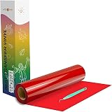 HTVRONT Red Heat Transfer Vinyl Roll 12in x 20ft HTV for T Shirts Clothing