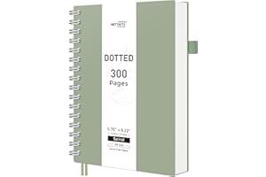 RETTACY Bullet Dotted Journal Notebook, 300 Pages, A5 Medium Size (14.5 x 21 cm), 100 GSM Thick Paper, Flexible Plastic Cover