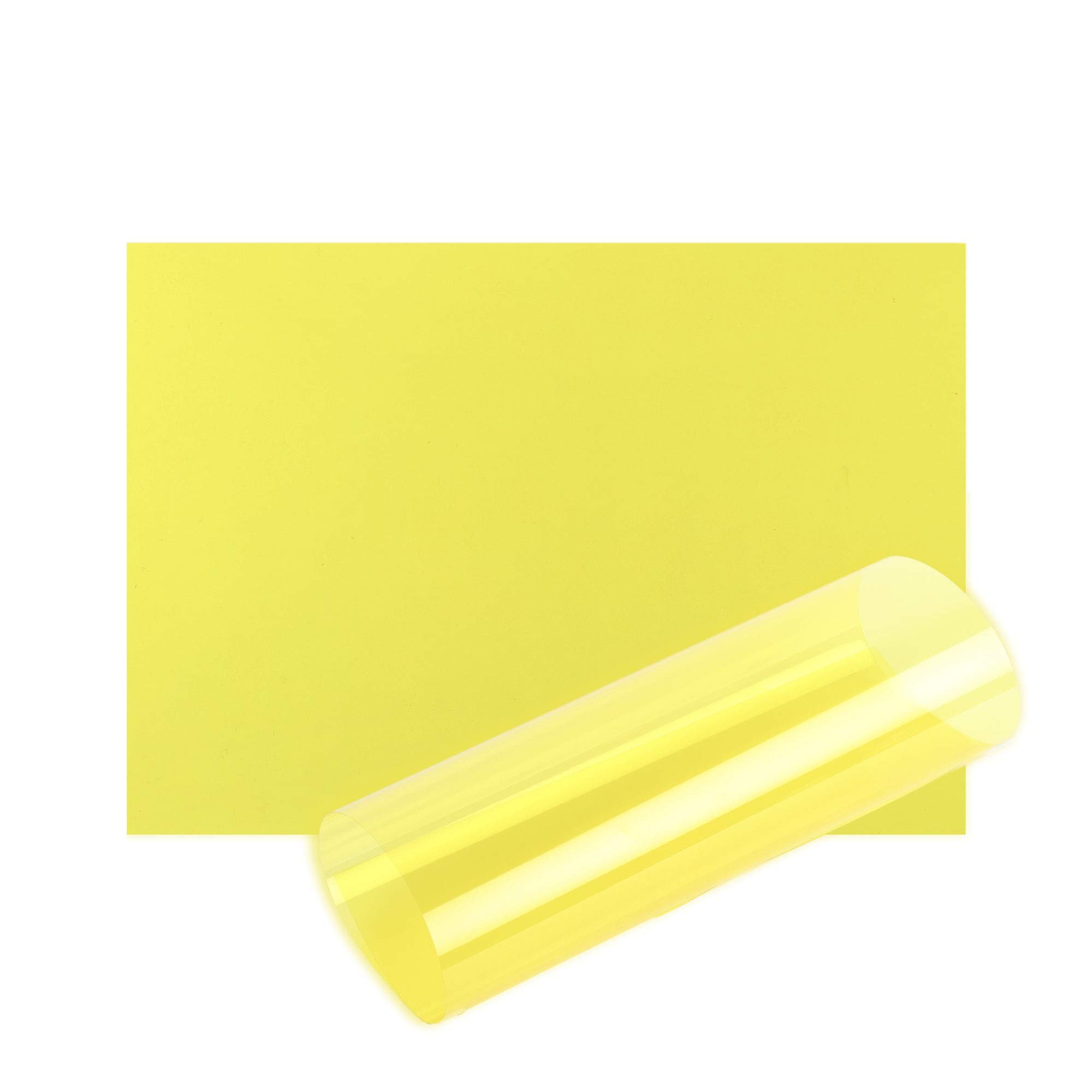 Acetate Sheets A4 OHP Sheet Colour Acetate Clear Film Plastic Light Filter Gel Reading Aid Thick 100 Micron Reading Aid (A4 Size - Yellow - 10 Sheets)