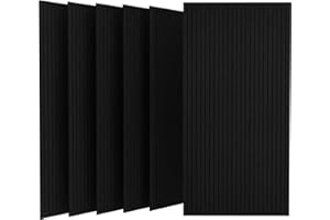UMIACOUSTICS 6 Packs Acoustic Panel,48 x 24 x 0.4 Inches Flame Retardant Sound Proof Panels,Decorative Sound Absorbing Wall Panels Equidistant Slot for Room,Home Theater,Studio