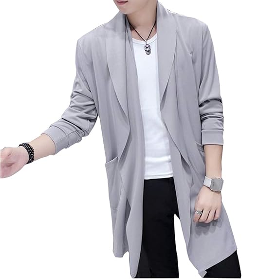 Amazon ヒロリア ロング カーディガン ジャケット 長袖 無地