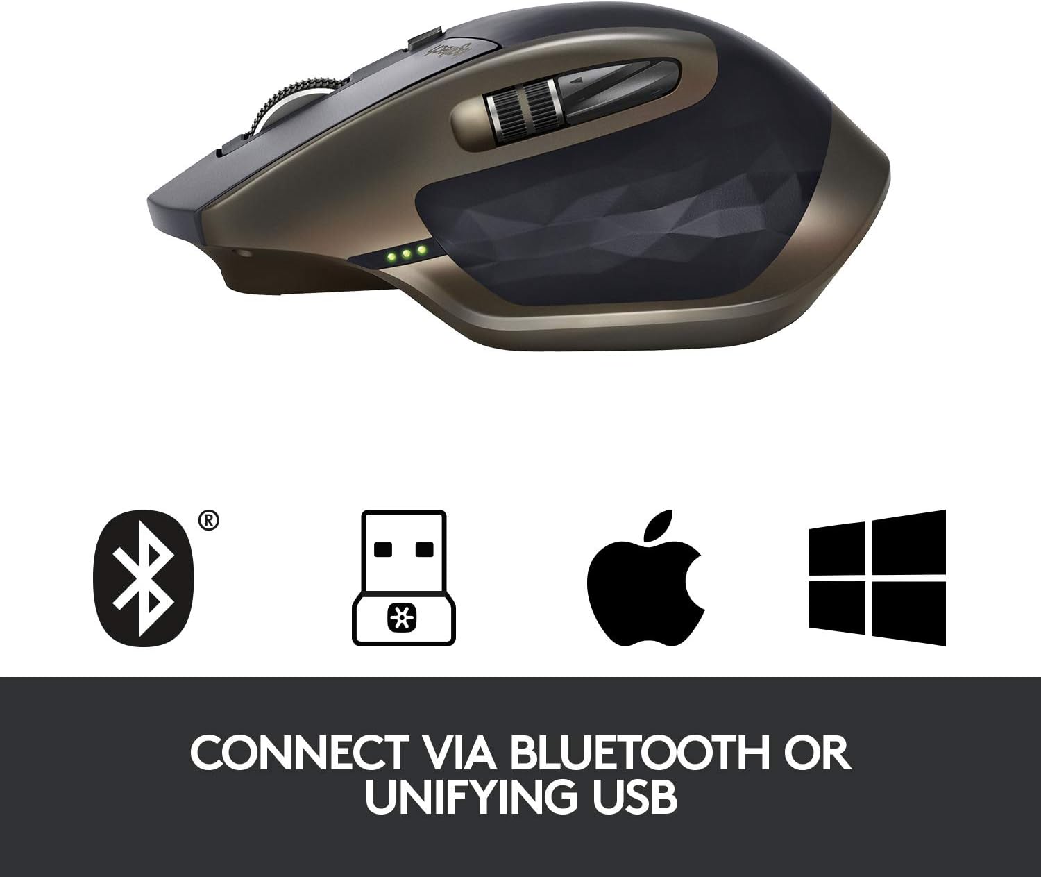 Logitech MX Master Wireless Mouse – High-precision Sensor, Speed-Adaptive Scroll Wheel, Easy-Switch up to 3 Devices - Meteorite Black: Computers & Accessories