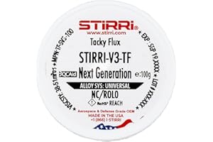 STIRRI-V3-TF no-clean universal soldering tacky paste flux (ROL0) - 100g puck – for next generation REACH-compliant SMD assemblies