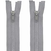 ANPURZII 2-Pack #5 21-Inch Black Separating Jacket Zippers - Molded Plastic Zippers For Sewing - View #8