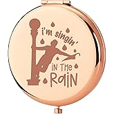 KEYCHIN Sing in The Rain Pocket Mirror Broadway Musical Theatre Gifts I'm Singin' in The Rain Compact Makeup Mirror I'm Singin' in The Rain Merch (Sing Rain-RG)